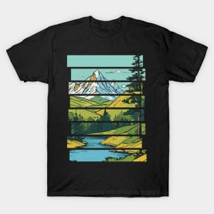 Vintage Mountain Landscape T-Shirt